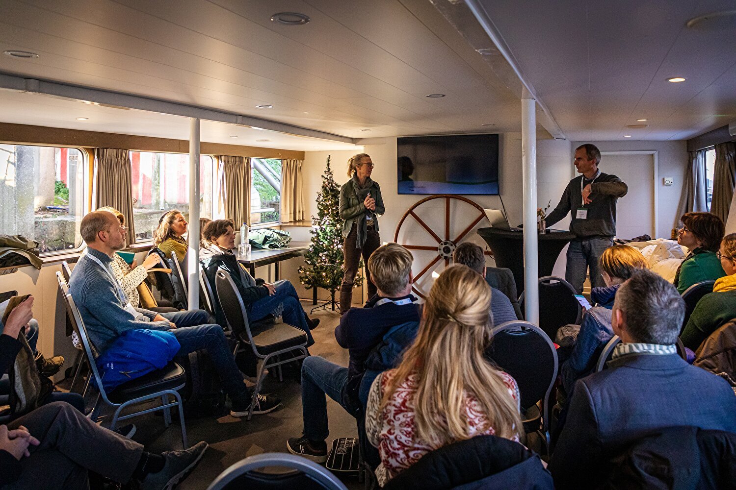 Deelsessie op de boot tijdens IRM-bijeenkomst 14 december in Den Bosch