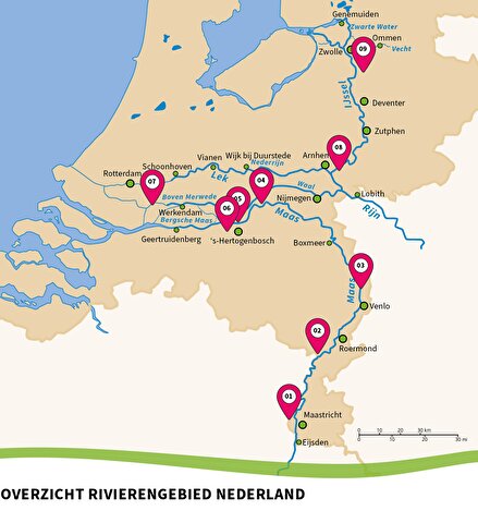 Pilotprojecten locaties op de Nederlandse kaart